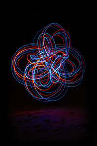 1440x2960 Hula Hoop Spiral Lights Dark 5k