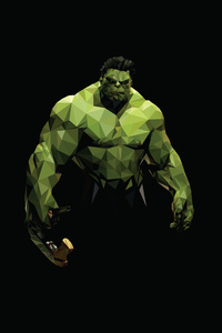 Hulk Polyart (320x480) Resolution Wallpaper