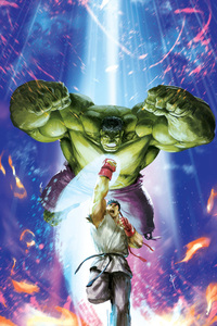 320x480 Hulk Vs Ryu MVCI Artwork