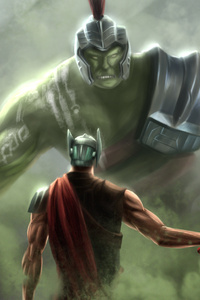 Hulk Vs Thor (640x960) Resolution Wallpaper