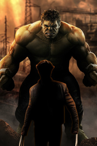 Hulk Vs Wolverine 4k Art
