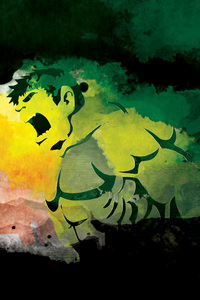 Hulk Watercolor Art (320x568) Resolution Wallpaper