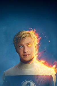 Human Torch The Fantastic Four First Steps (480x854) Resolution Wallpaper