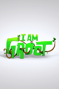 I Am Groot Logo (720x1280) Resolution Wallpaper