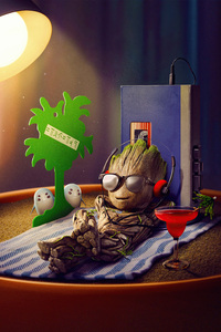 1125x2436 I Am Groot Poster
