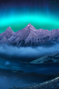 I Found You Aurora Mountains 4k (480x854) Resolution Wallpaper