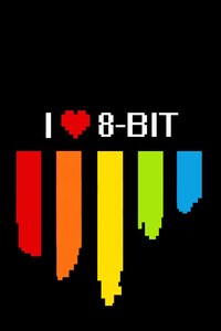 I Love 8 Bit (480x800) Resolution Wallpaper