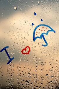 I Love Rain (1280x2120) Resolution Wallpaper