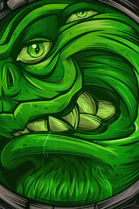 I See You Green Monster (1280x2120) Resolution Wallpaper
