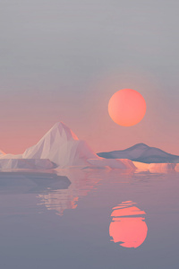 Iceberg Minimalist 4k (1280x2120) Resolution Wallpaper