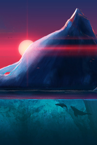Iceberg Ocean (1125x2436) Resolution Wallpaper