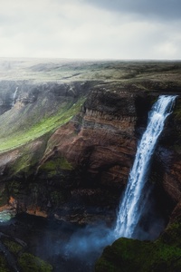 1080x2280 Iceland Canyon Nature Waterfall 5k