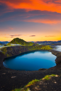 Iceland Rocks Dawn Black Sand (240x320) Resolution Wallpaper