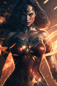 Iconic Wonder Woman 5k (1440x2960) Resolution Wallpaper