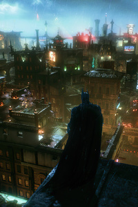 In Batman Arkham Knight City 4k (240x320) Resolution Wallpaper