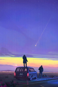 In Search Of Shooting Stars (240x320) Resolution Wallpaper