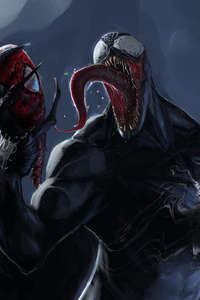 In Venom Hands Spider Mask (1080x2160) Resolution Wallpaper