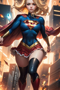 Inferno Supergirl (320x480) Resolution Wallpaper