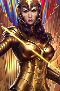 Injustice 2 Wonder Woman Gold Suit 4k