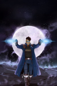 Intergalactic Rebel Star Lord (1080x2400) Resolution Wallpaper