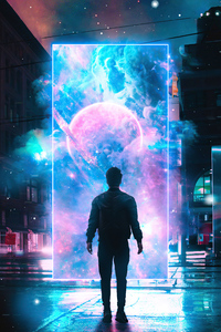 Into The Galaxy Portal 4k (1125x2436) Resolution Wallpaper
