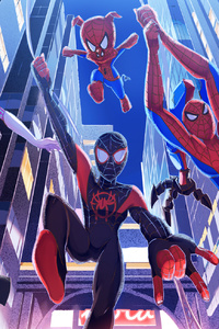 Into The Spiderverse (750x1334) Resolution Wallpaper