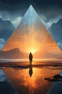 Into The Triangular Realm (1280x2120) Resolution Wallpaper