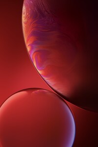1080x1920 IPhone XR Double Bubble Red
