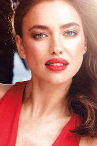 Irina Shayk Red Lips 2017 (640x960) Resolution Wallpaper