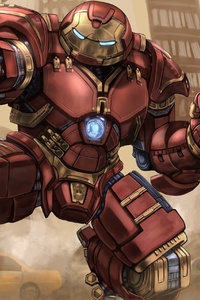 Iron Hulkbuster Art (1440x2560) Resolution Wallpaper