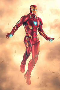 Iron Man 4k Flying (640x960) Resolution Wallpaper