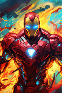 1242x2688 Iron Man Abstract 4k