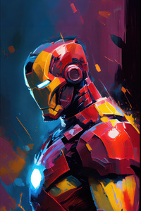Iron Man Abstract Portrait (1080x1920) Resolution Wallpaper