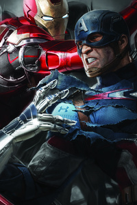 Iron Man And Captain America 5K Artwork (720x1280) Resolution Wallpaper