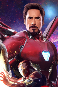 Iron Man And Captain America (640x960) Resolution Wallpaper