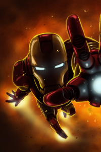 Iron Man Artistic (640x1136) Resolution Wallpaper