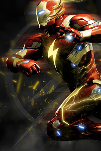 Iron Man As Flash (1280x2120) Resolution Wallpaper