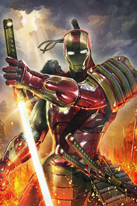 Iron Man As Samurai 4k