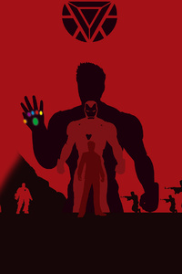 Iron Man Avengers Endgame 4k Minimalism (480x854) Resolution Wallpaper