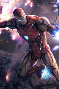 Iron Man Avengers Endgame Rescue (1125x2436) Resolution Wallpaper