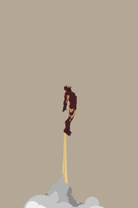 Iron Man Flying Minimalism (1080x2280) Resolution Wallpaper