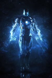Iron Man From Dark Galaxy (240x400) Resolution Wallpaper