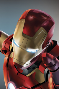 Iron Man HD Artwork (240x400) Resolution Wallpaper