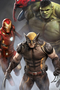 Iron Man Hulk Spiderman Wolverine 4k