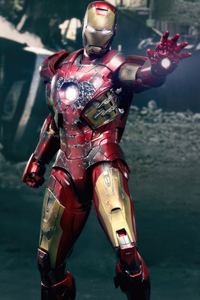 Iron Man In New York City (360x640) Resolution Wallpaper