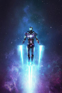 Iron Man In Space 4k (240x320) Resolution Wallpaper