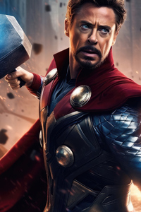Iron Man In Thor Multiverse (240x400) Resolution Wallpaper