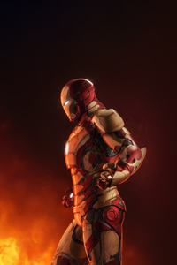 Iron Man Ingenious Armor (320x568) Resolution Wallpaper