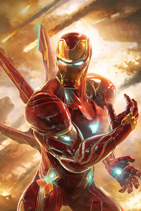 Iron Man Looking (640x960) Resolution Wallpaper