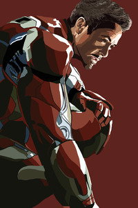 Iron Man Low Poly Digital Art